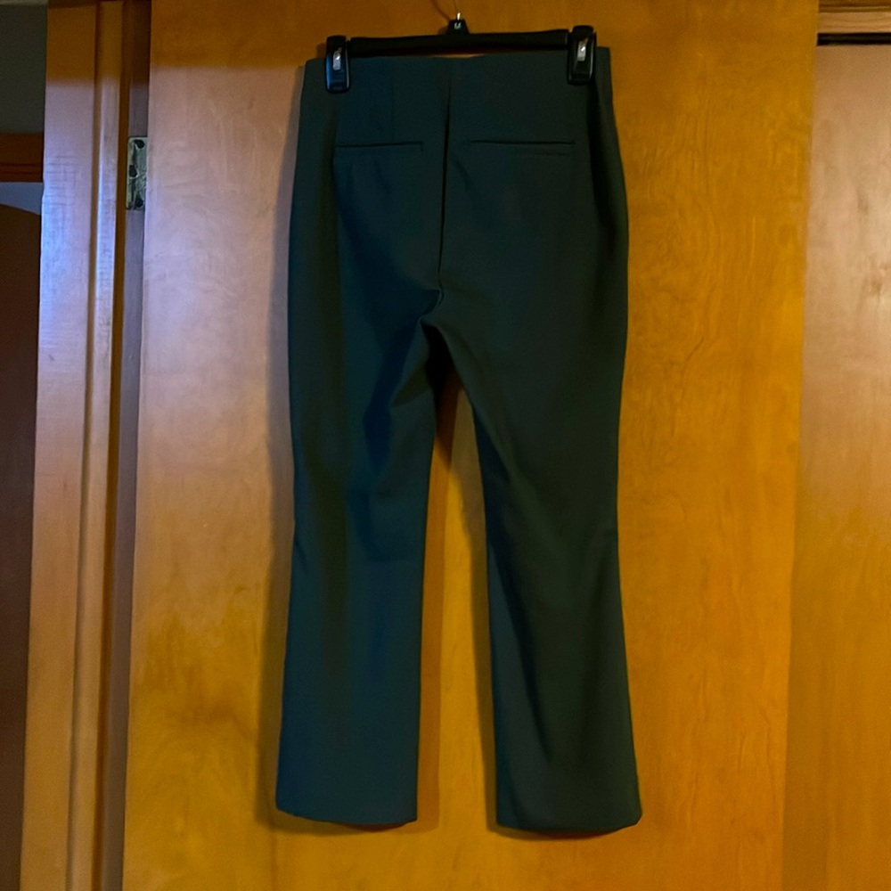 Loft Crop Boot Cut Dress Pants, Olive Green, Size 4P - Picture 2 of 6